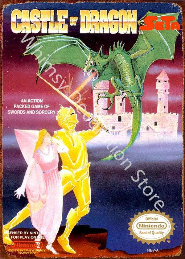 Anime Retro Video Game Metal Tin Sign - Wall Decor for Home Room