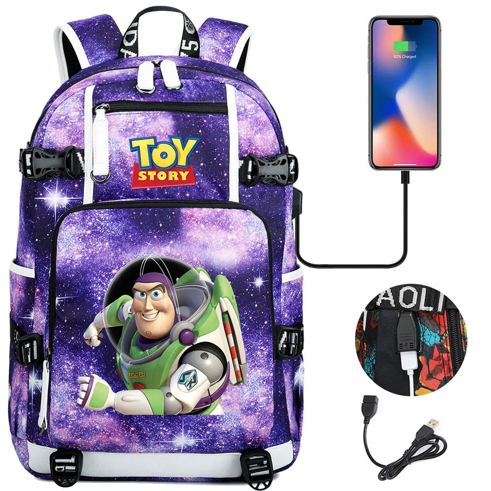 Buzz Lightyear & Woody USB Charging Backpack – To School and Beyond!