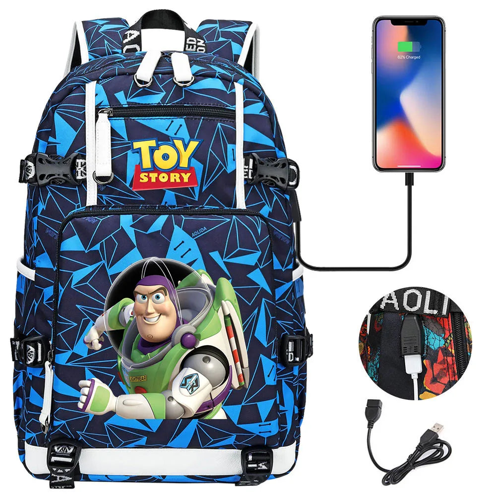 Buzz Lightyear & Woody USB Charging Backpack – To School and Beyond!