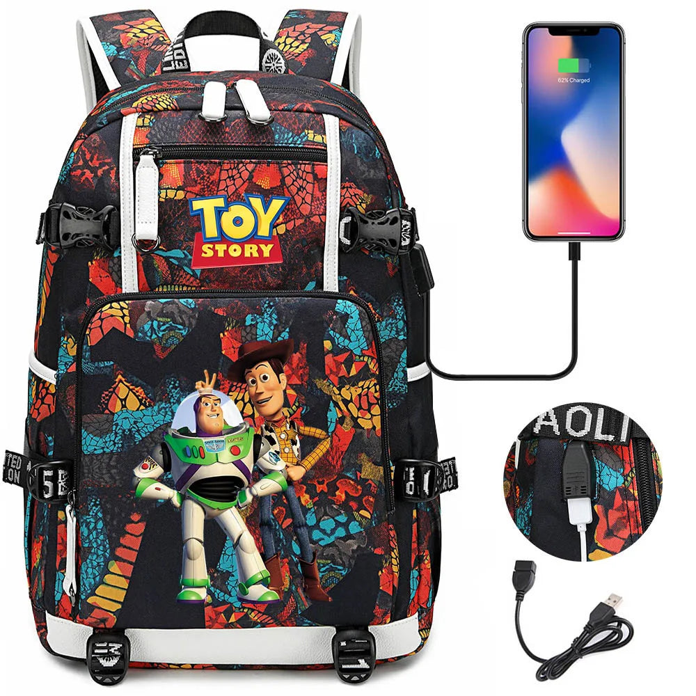 Buzz Lightyear & Woody USB Charging Backpack – To School and Beyond!