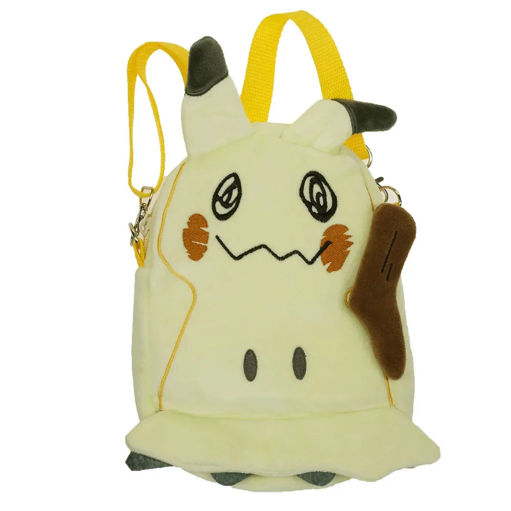 Backpacks featuring Pokemon such as Pikachu, Eevee, Charmander, Snorlax, and Psyduck