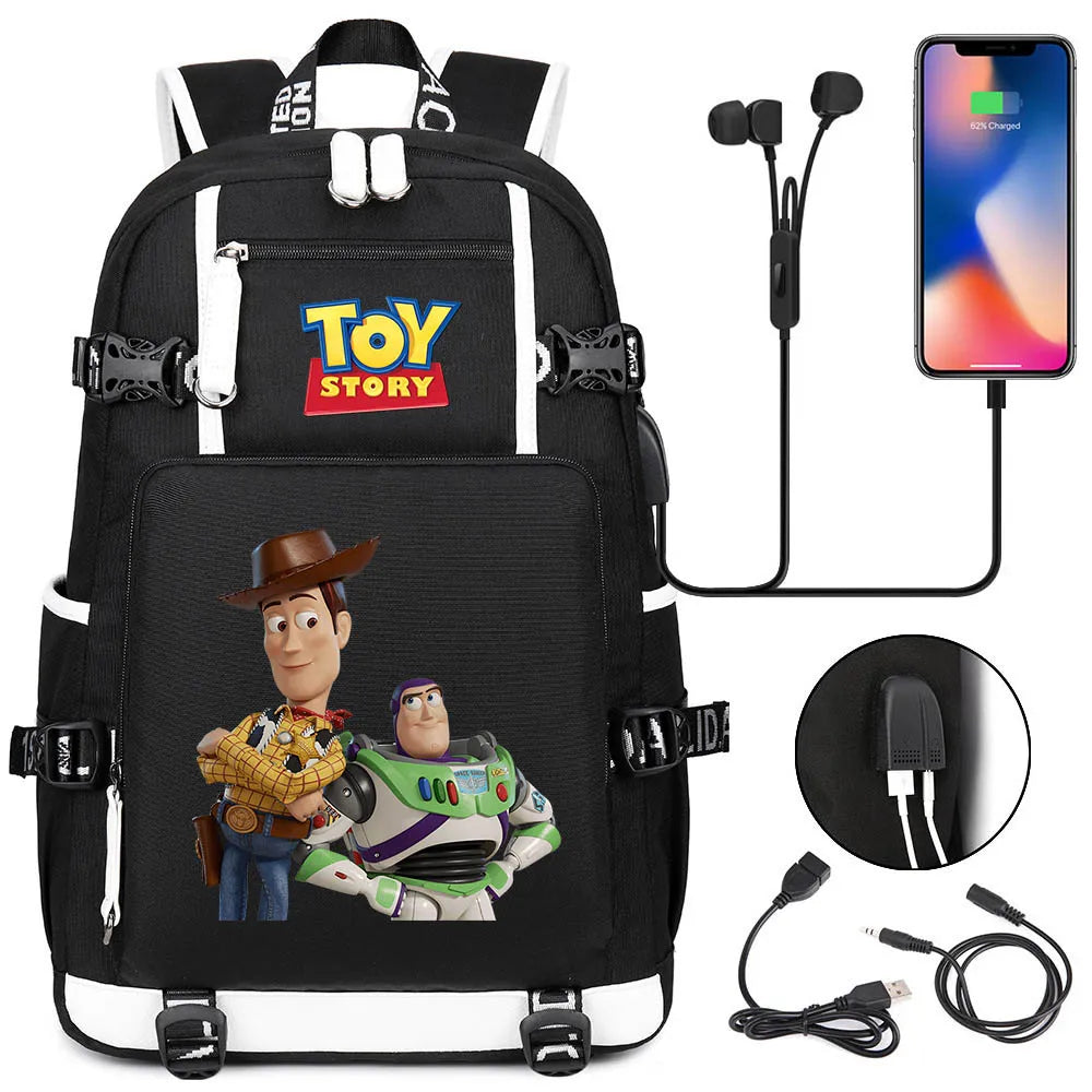 Buzz Lightyear & Woody USB Charging Backpack – To School and Beyond!