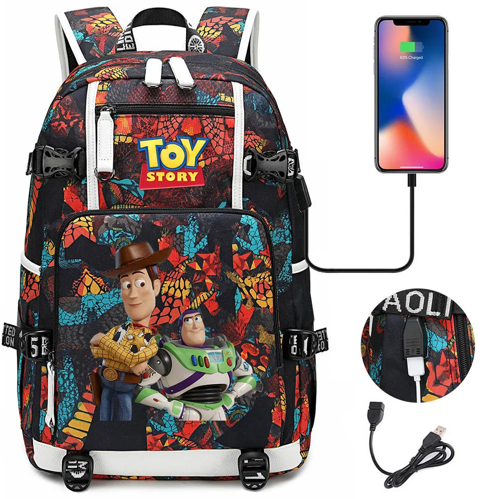 Buzz Lightyear & Woody USB Charging Backpack – To School and Beyond!