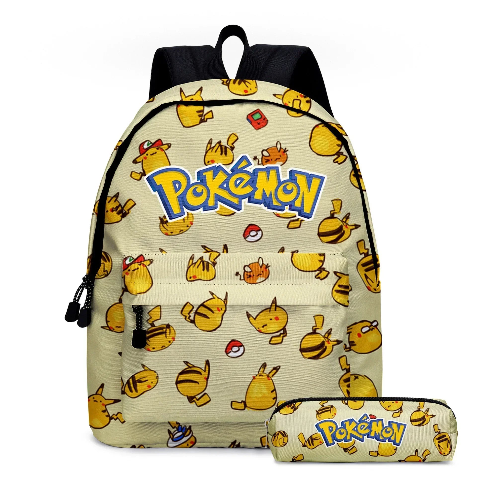 Pokémon Pikachu Backpack Student School Bag Pencil Case