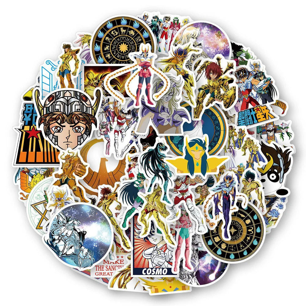 Saint Seiya Stickers - Waterproof Vinyl Anime Laptop Decals | Bronze & Gold Saints