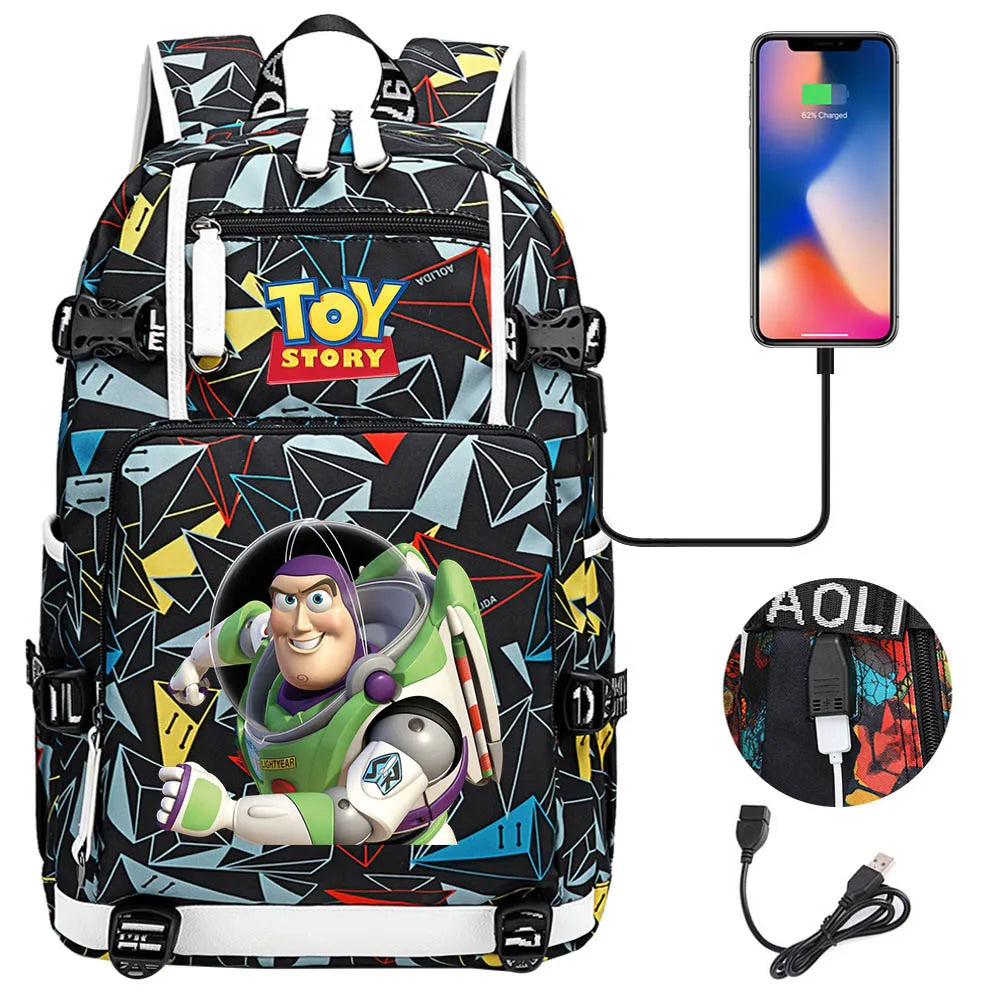 Buzz Lightyear & Woody USB Charging Backpack – To School and Beyond!