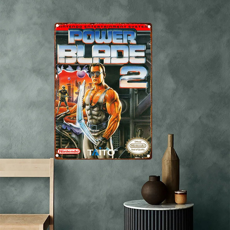 Anime Retro Video Game Metal Tin Sign - Wall Decor for Home Room