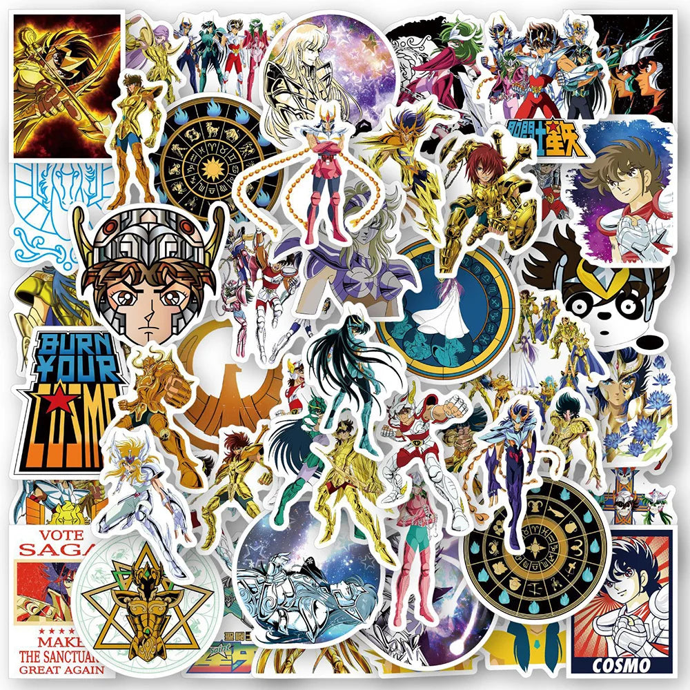Saint Seiya Stickers - Waterproof Vinyl Anime Laptop Decals | Bronze & Gold Saints