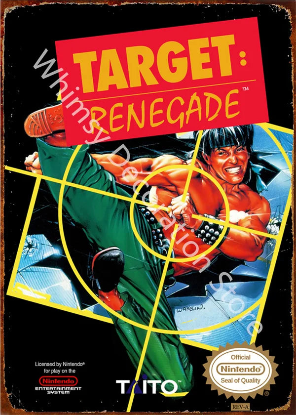 Anime Retro Video Game Metal Tin Sign - Wall Decor for Home Room