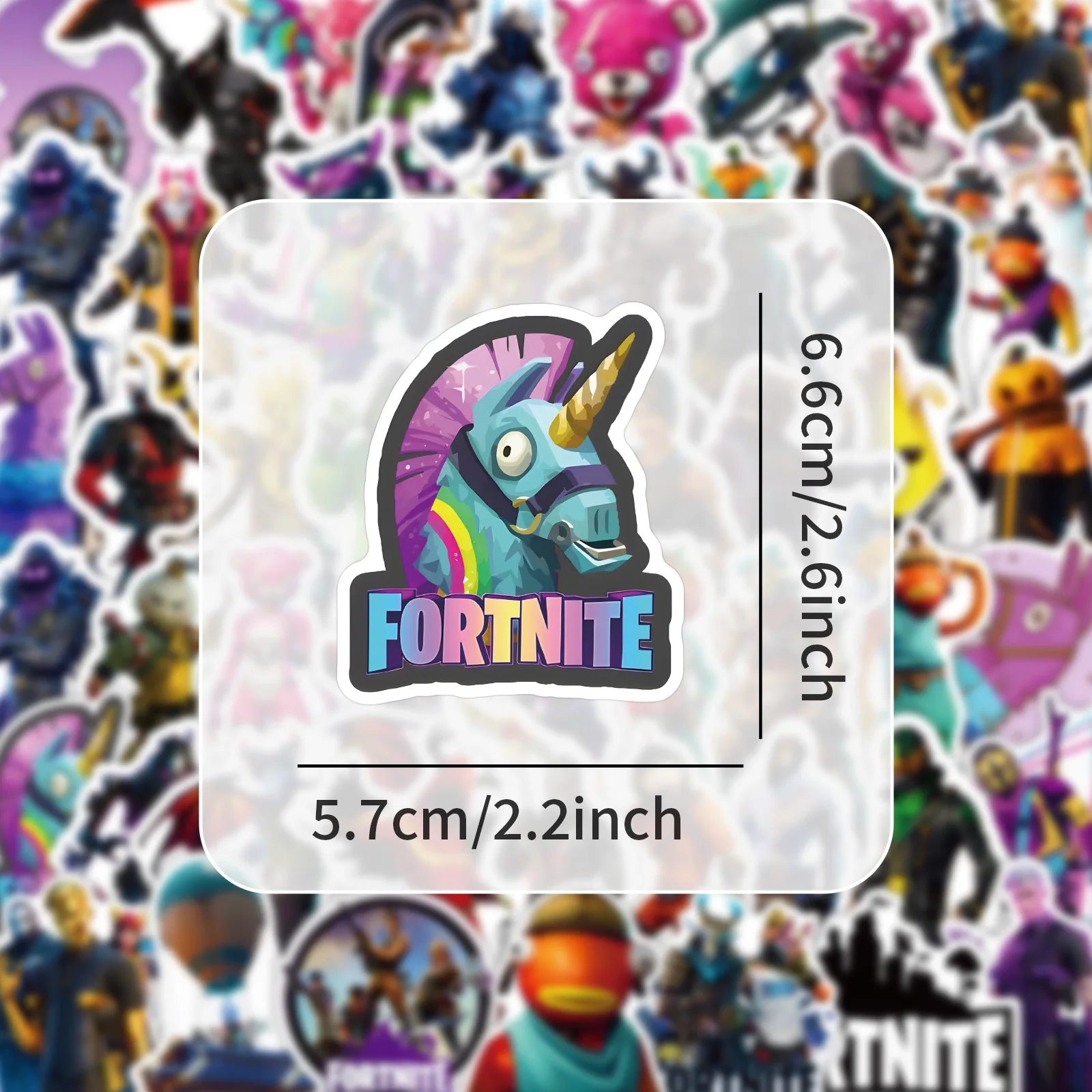 Fortnite Game Stickers - 50pcs PVC Decorative Gaming Sticker Set | Bandai