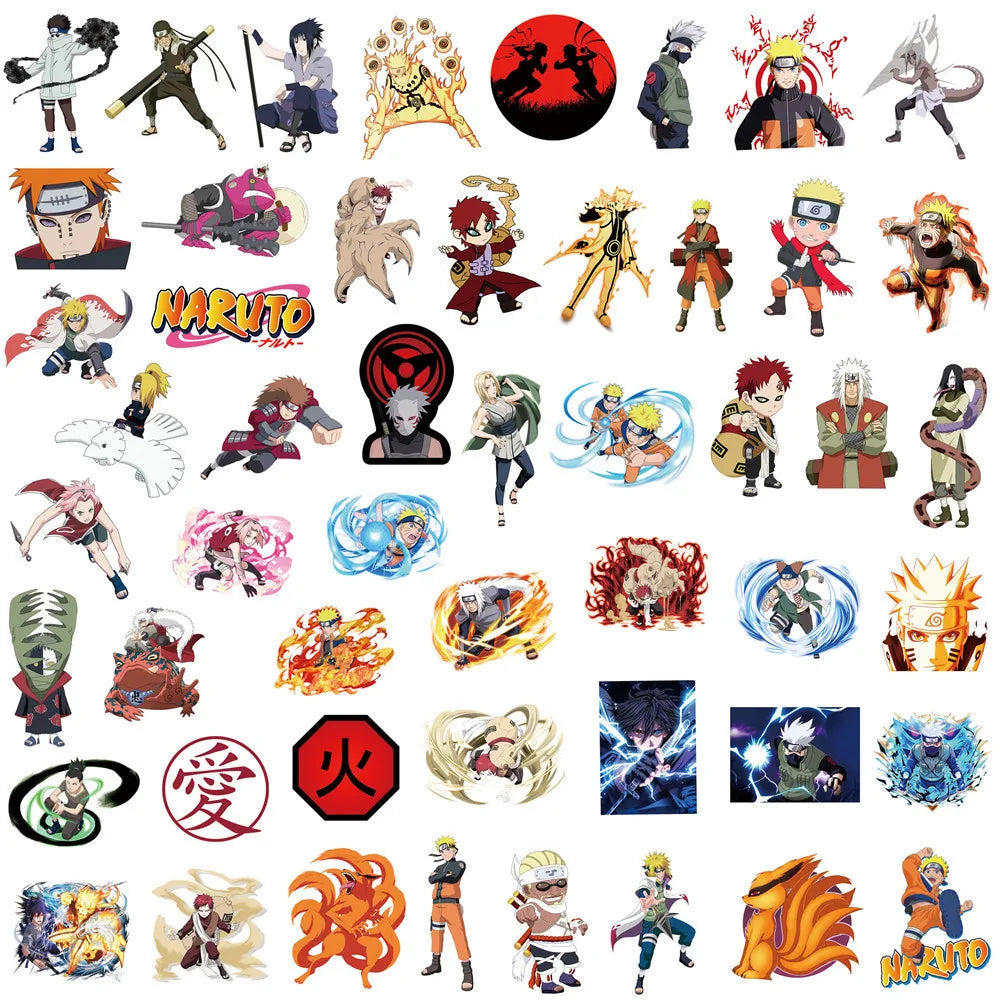 Naruto Anime Stickers – Waterproof Vinyl Decals | Durable Fade-Resistant Laptop & Skateboard Stickers