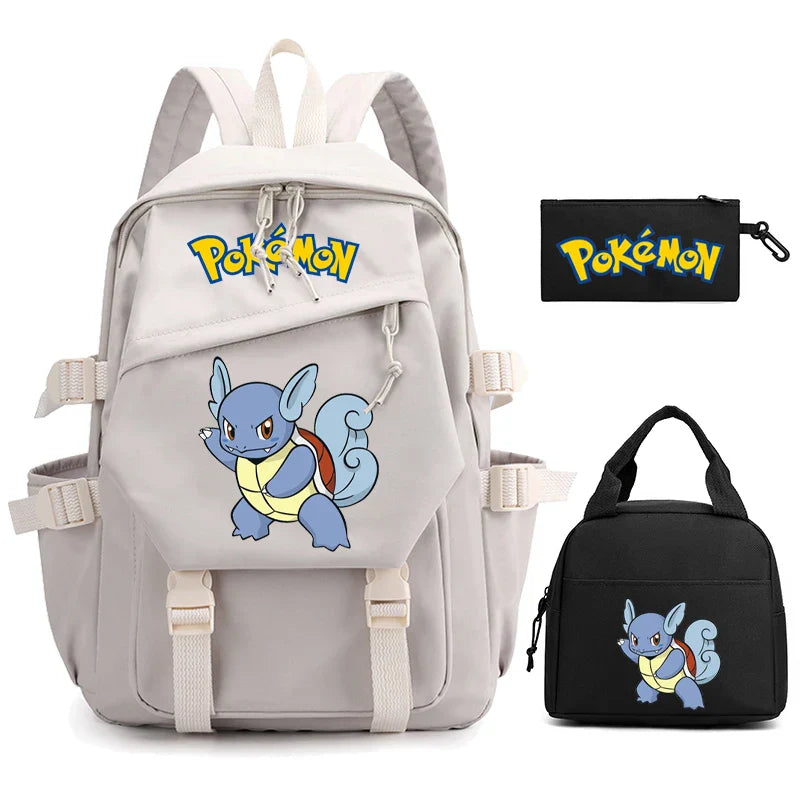 3-Piece Set: Pokemon Backpack School Bookbags