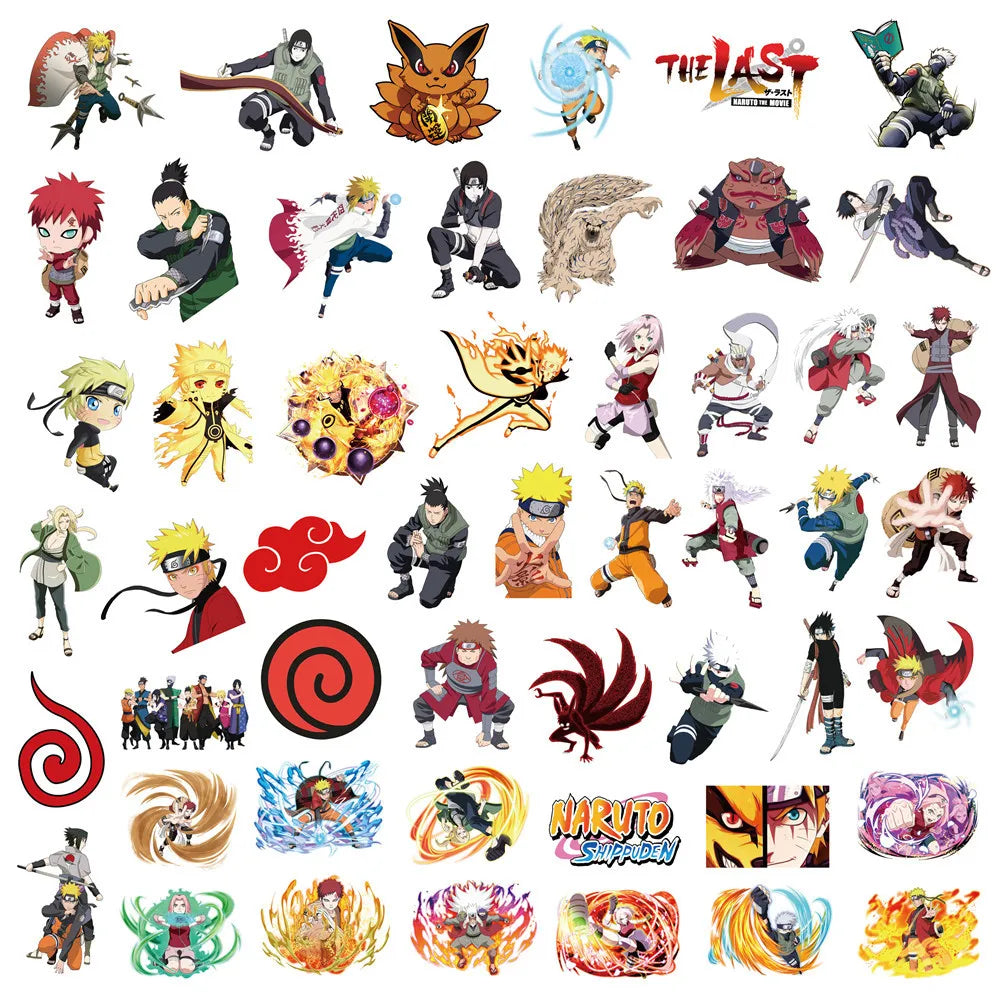 Naruto Anime Stickers – Waterproof Vinyl Decals | Durable Fade-Resistant Laptop & Skateboard Stickers