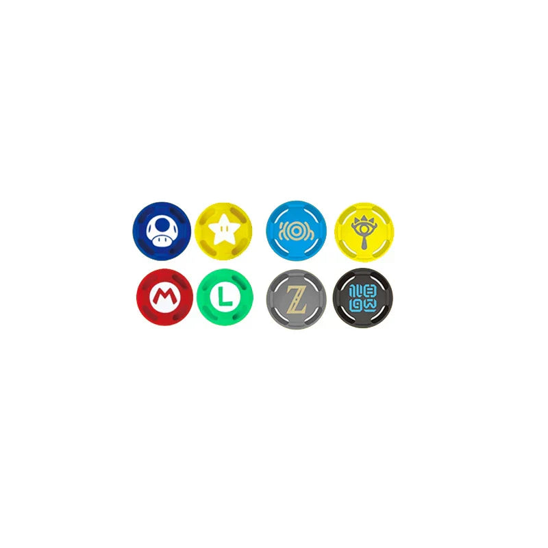 8pcs Soft Silicone Cute Cartoon Thumb Stick Grips Cap For Switch Oled Joy Con Controller NS Lite Joystick Cover Protector