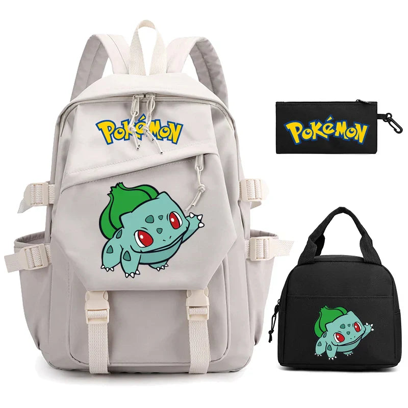 3-Piece Set: Pokemon Backpack School Bookbags