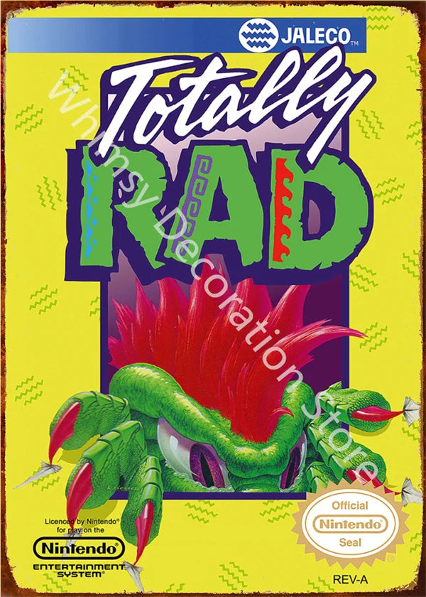 Anime Retro Video Game Metal Tin Sign - Wall Decor for Home Room