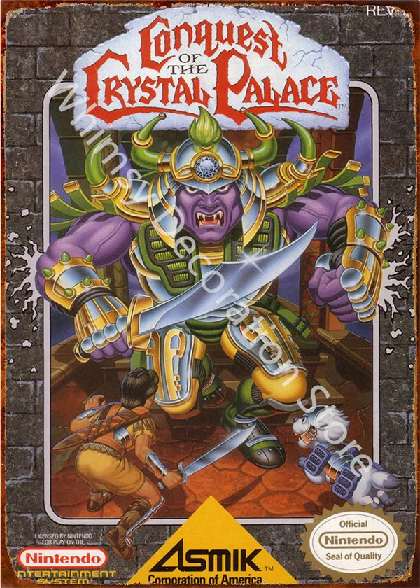 Anime Retro Video Game Metal Tin Sign - Wall Decor for Home Room