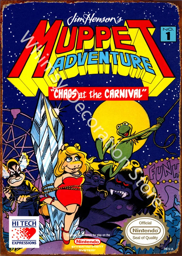 Anime Retro Video Game Metal Tin Sign - Wall Decor for Home Room