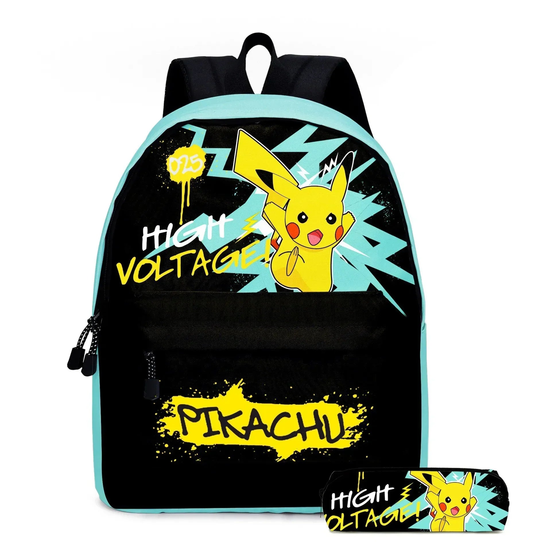 Pokémon Pikachu Backpack Student School Bag Pencil Case