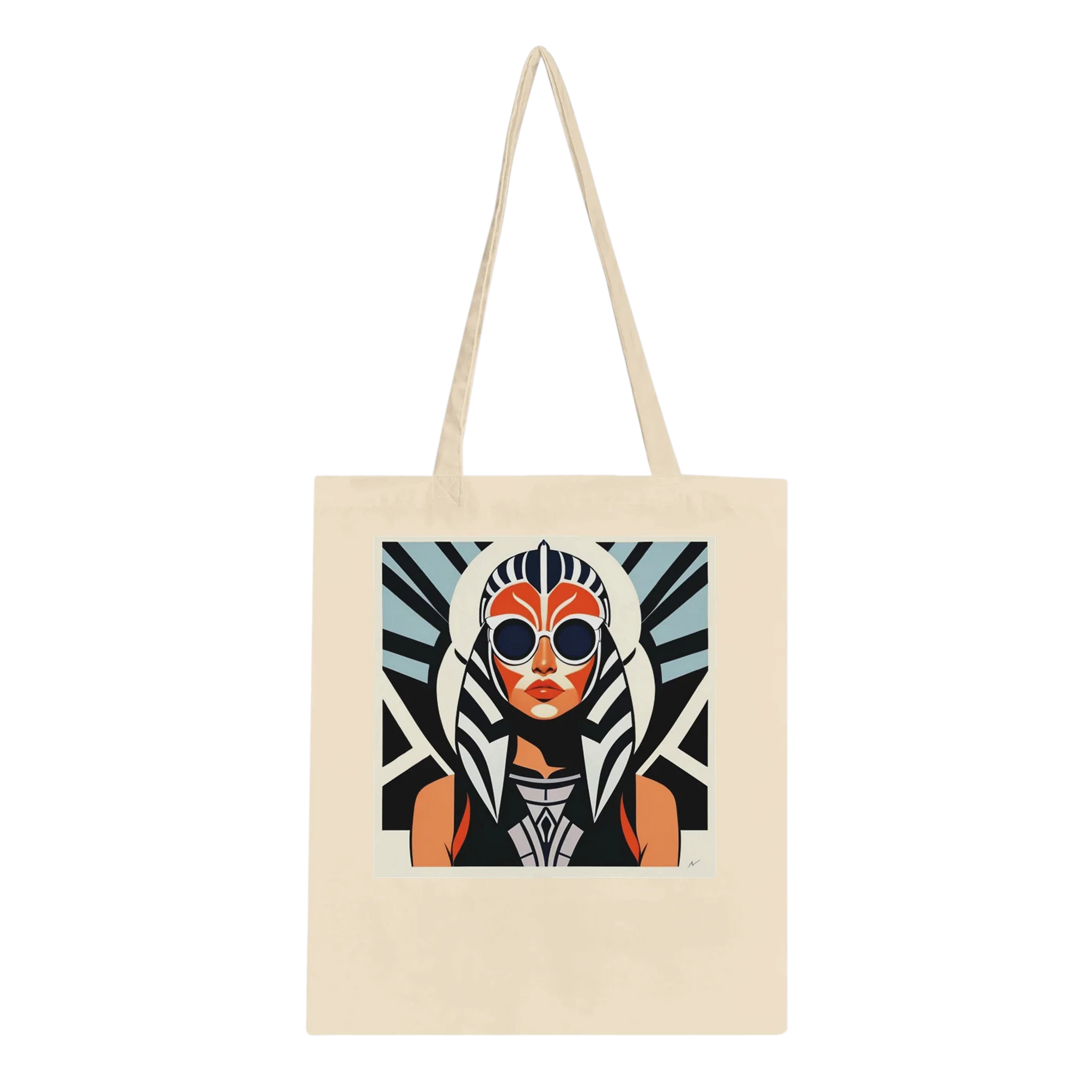 Cotton Tote Bags - Ahsoka Inspired Long Handle Eco Friendly Canvas Tote
