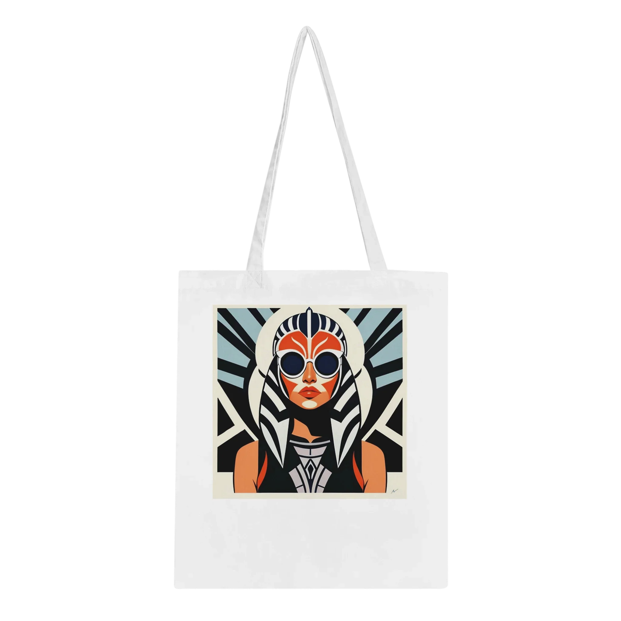 Cotton Tote Bags - Ahsoka Inspired Long Handle Eco Friendly Canvas Tote
