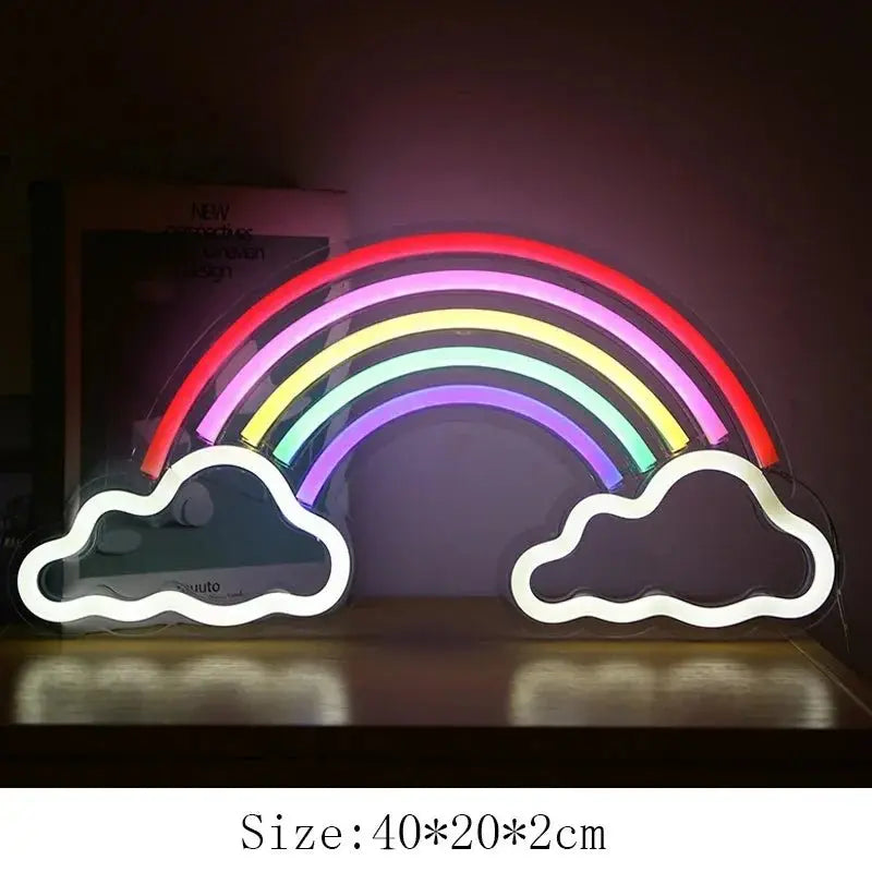 Alien Neon Light Sign Spaceship Planet