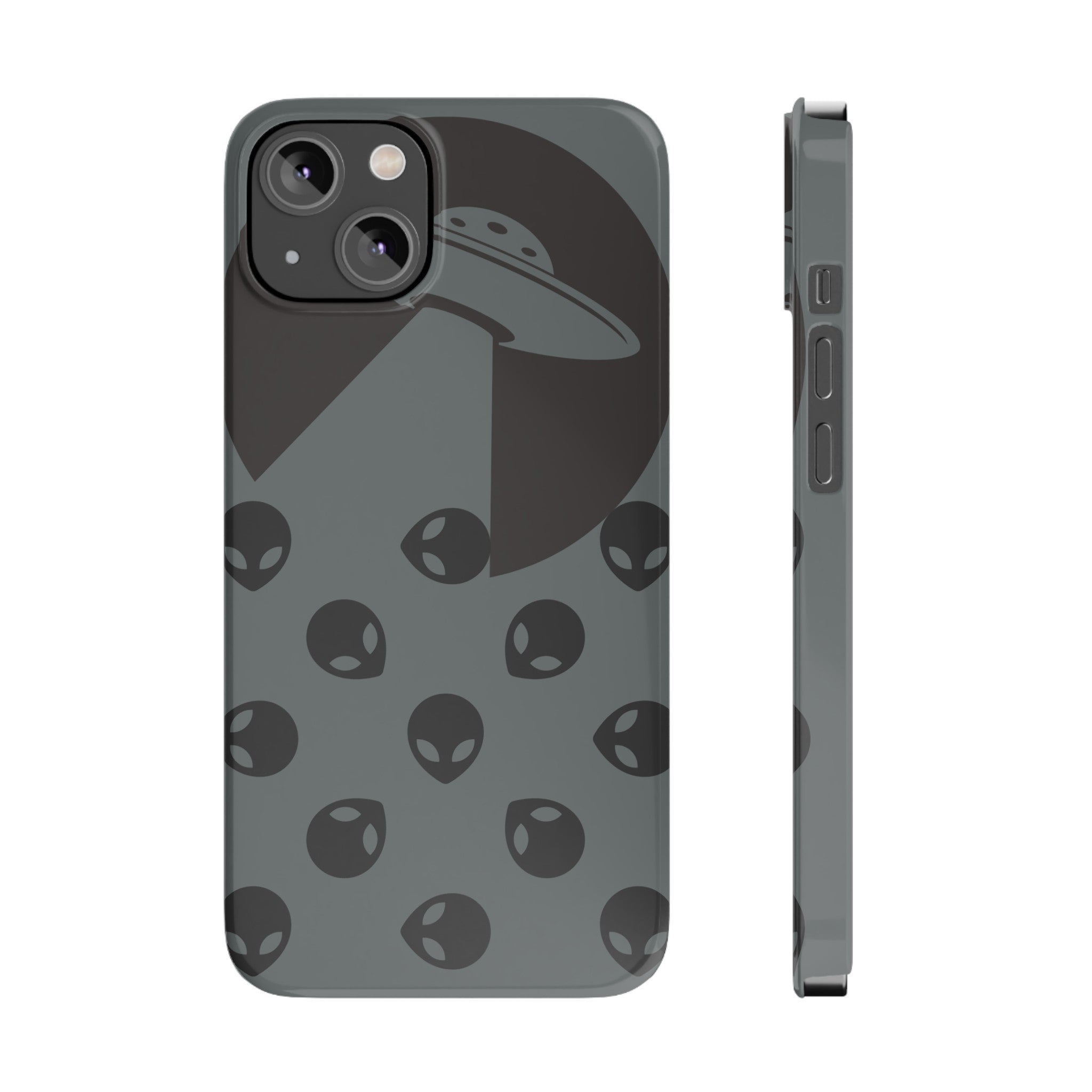 Alien Spaceship Slim Phone Cases