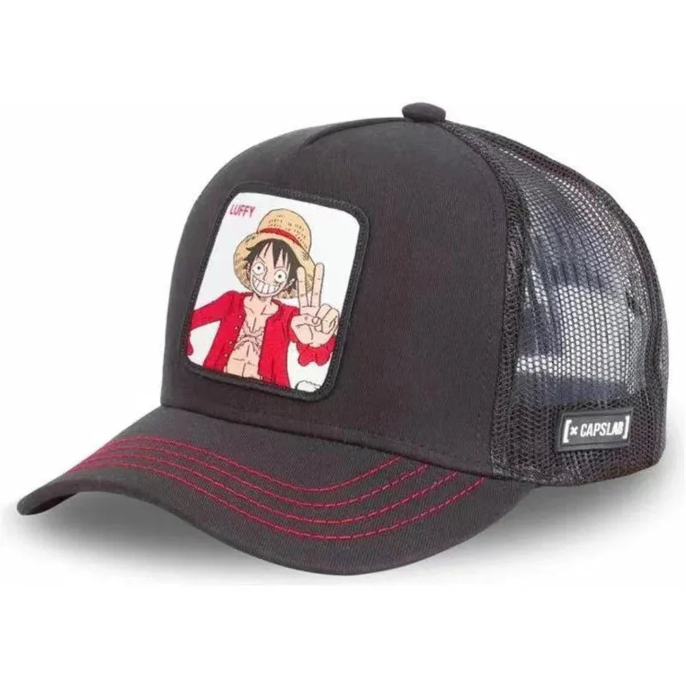 One Piece Baseball Cap – Vibrant Anime Snapback Hat with Monkey D Luffy & Zoro Design