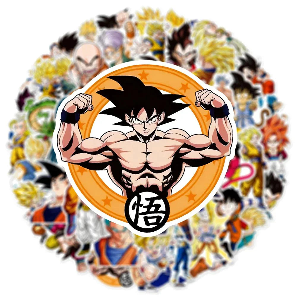 Dragon Ball Stickers – Super Saiyan Anime Character Decals | Laptop & Phone