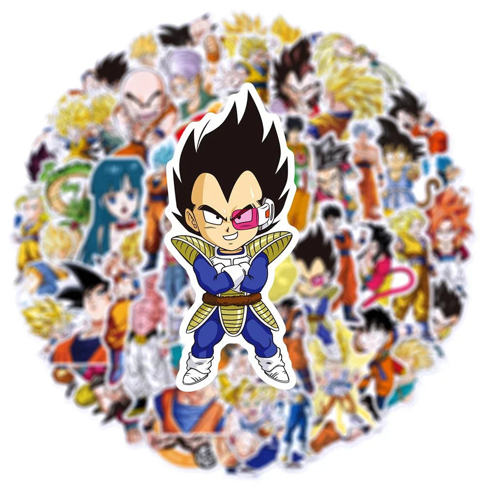Dragon Ball Stickers – Super Saiyan Anime Character Decals | Laptop & Phone