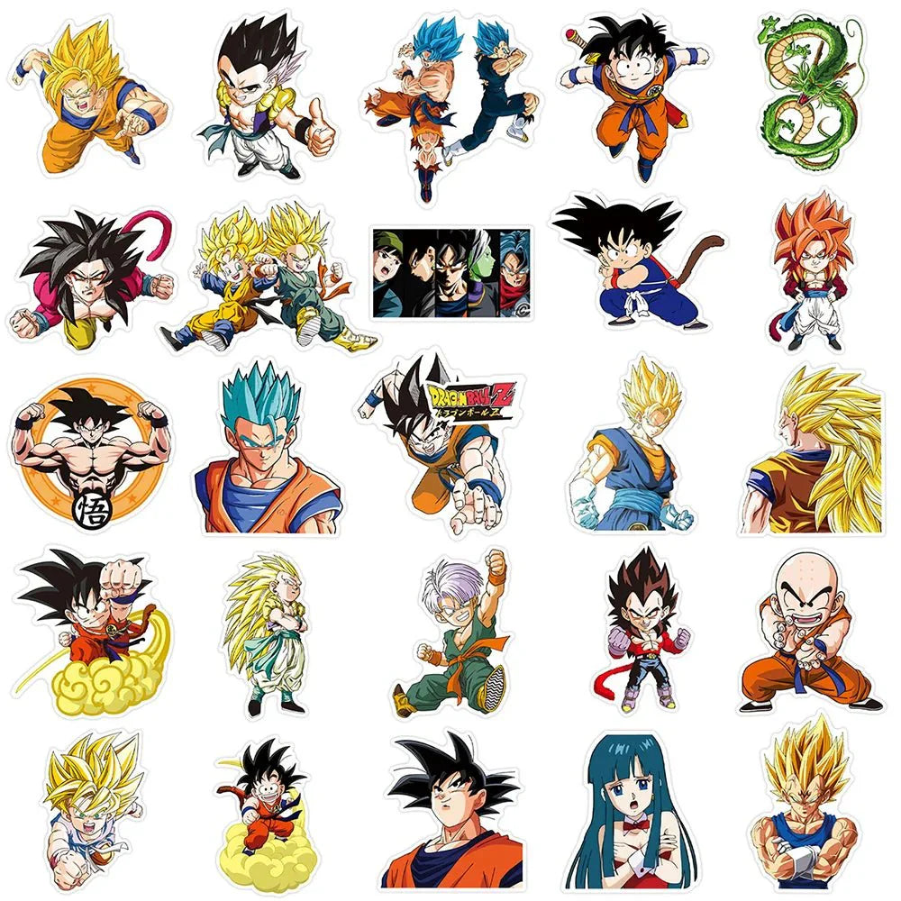 Dragon Ball Stickers – Super Saiyan Anime Character Decals | Laptop & Phone