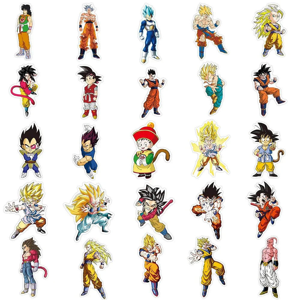 Dragon Ball Stickers – Super Saiyan Anime Character Decals | Laptop & Phone
