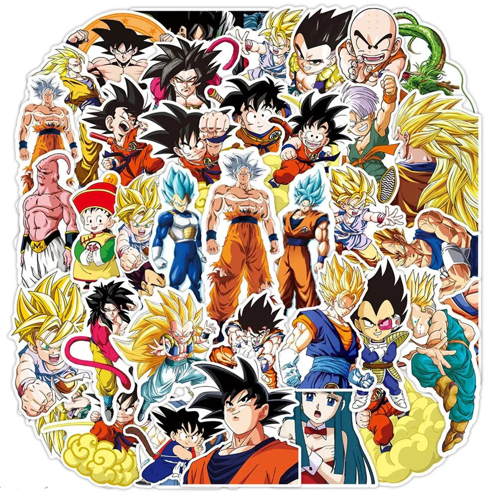 Dragon Ball Stickers – Super Saiyan Anime Character Decals | Laptop & Phone