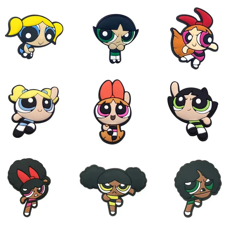 Cartoon Anime, Beautiful Brave Girl designs, Slipper Accessories, and Shoe Ornaments for Kids Gifts.