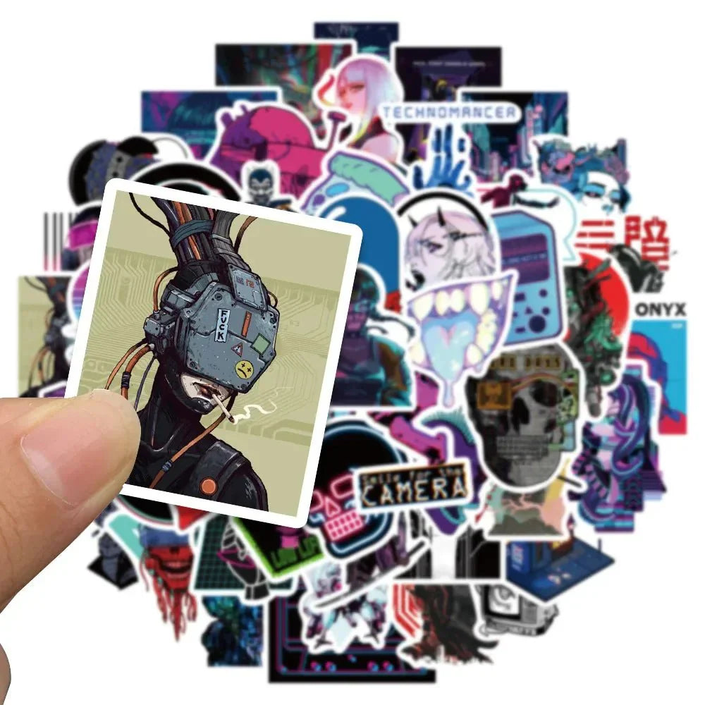 Cyberpunk Stickers – Cartoon Sticker Pack With Durable Vinyl & Vibrant Art