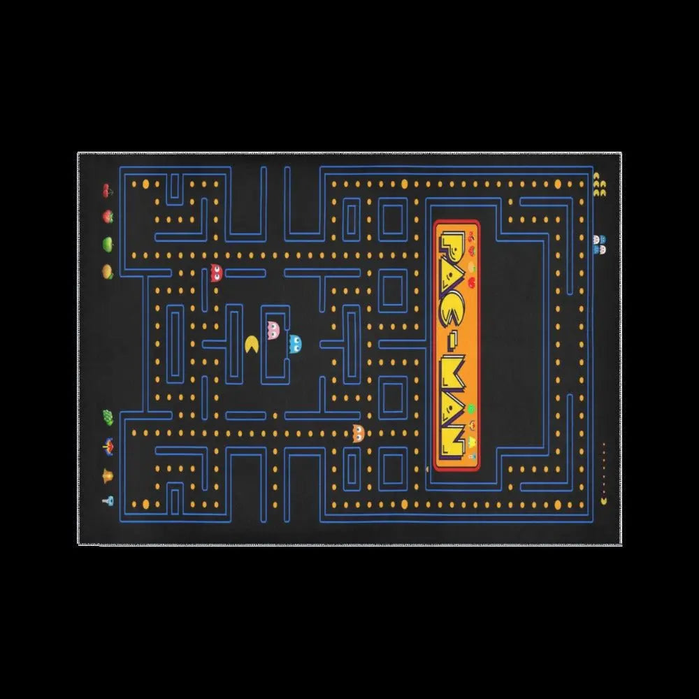 Arcade Game Rug – Classic Retro Game Carpet with Non Slip Backing, 84x60 Inches