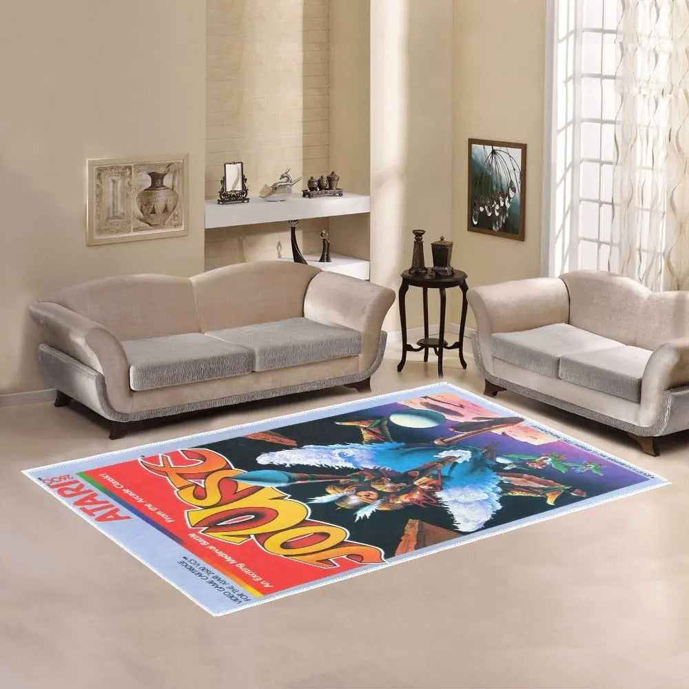Arcade Game Rug – Classic Retro Game Carpet with Non Slip Backing, 84x60 Inches