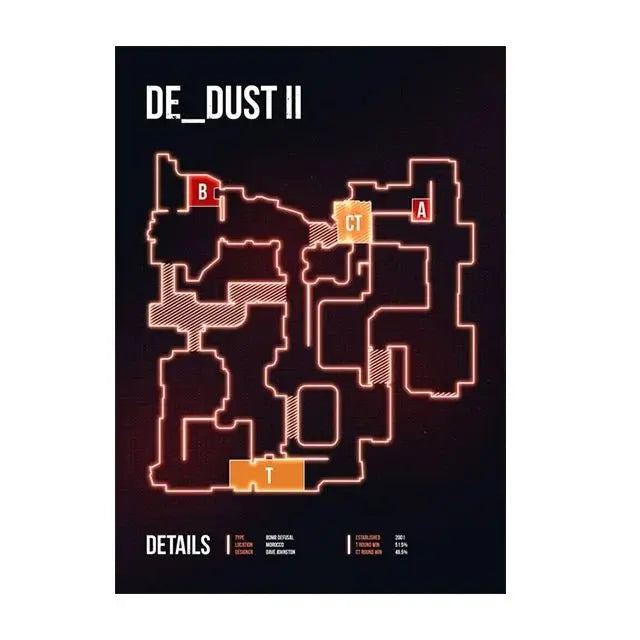 Counter-Strike Legends: CS GO Map Art Prints for Gamers