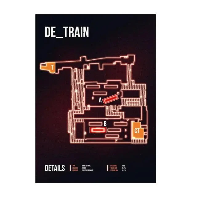 Counter-Strike Legends: CS GO Map Art Prints for Gamers