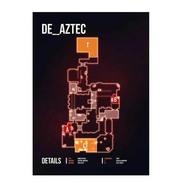 Counter-Strike Legends: CS GO Map Art Prints for Gamers
