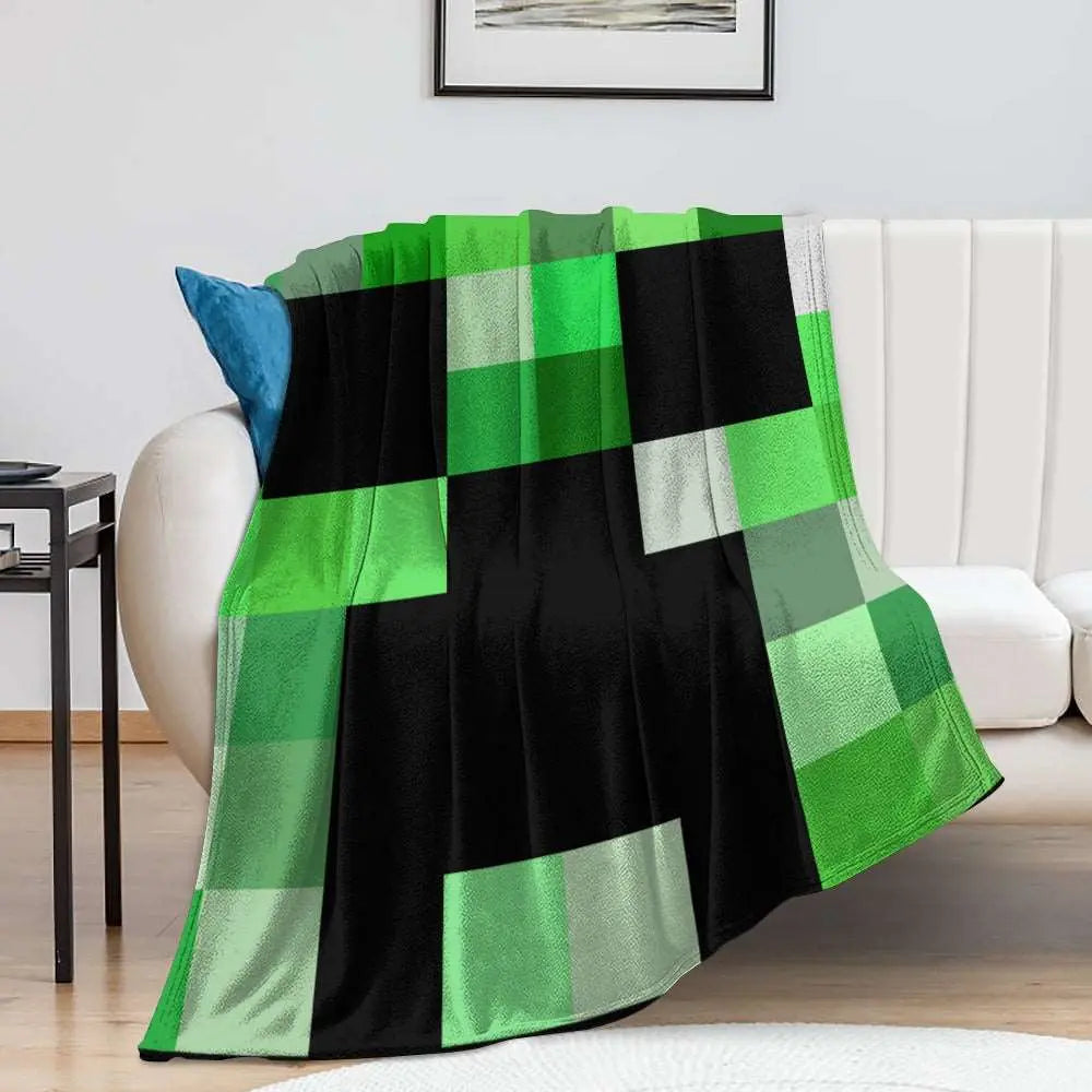 Super Soft Flannel Blanket – Creeper Cozy Throw for All Seasons, Lightweight & Durable
