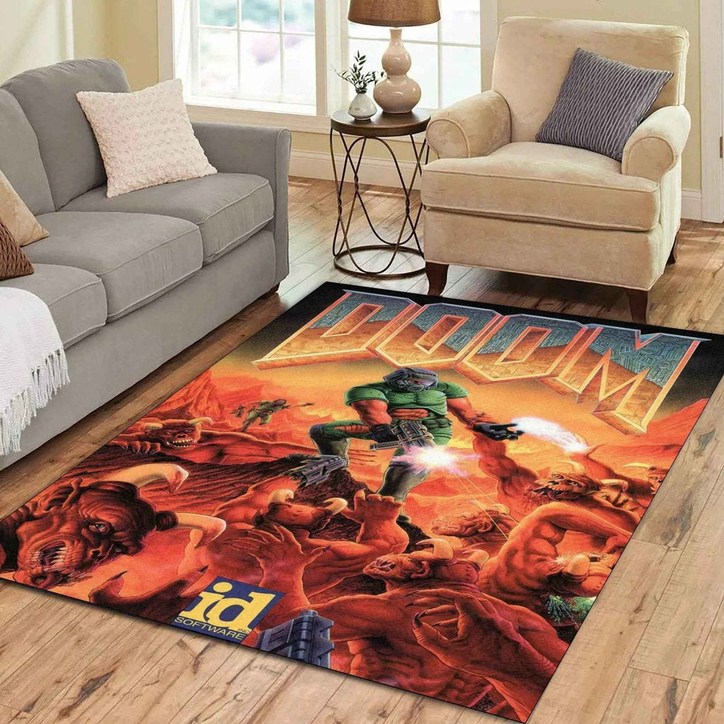 Doom Game Rug | Retro Gaming Area Rug with Anti Slip Backing by Gapo Goods