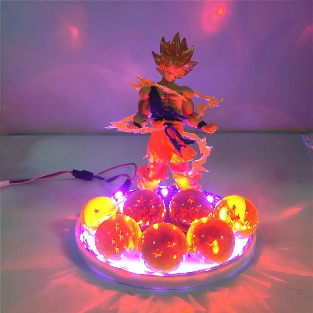 Dragon Ball Z Figure - Son Goku Toy With LED Display | Glowing Anime Collectible