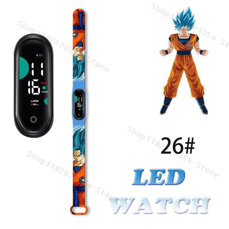 Dragon Ball Z Watch - Kids Sports LED Touchscreen Watch with Kakarotto Design