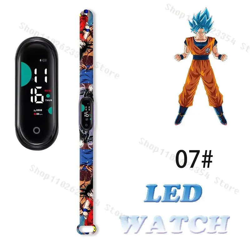Dragon Ball Z Watch - Kids Sports LED Touchscreen Watch with Kakarotto Design