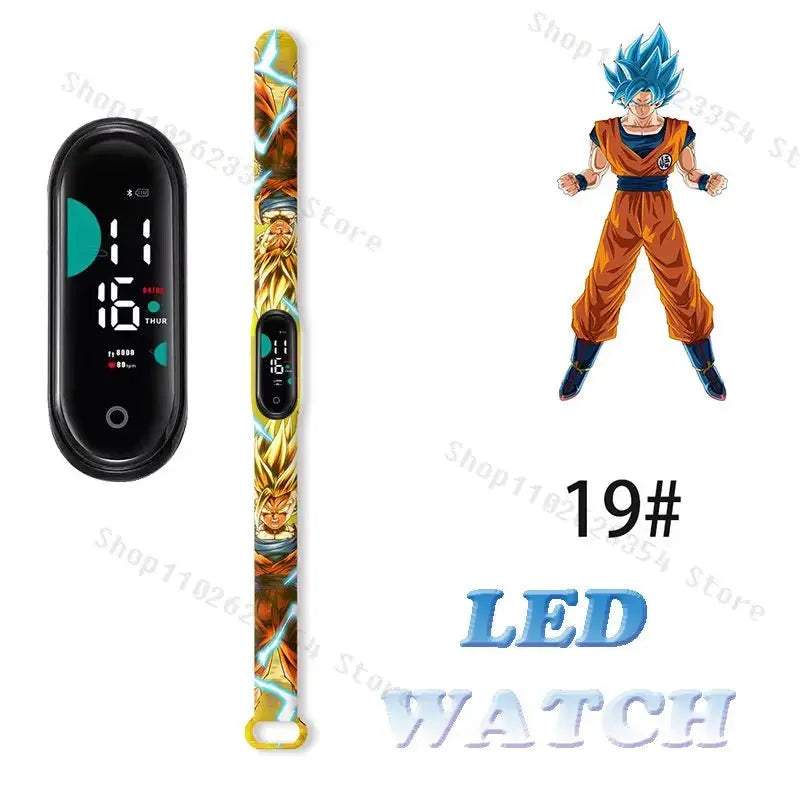 Dragon Ball Z Watch - Kids Sports LED Touchscreen Watch with Kakarotto Design
