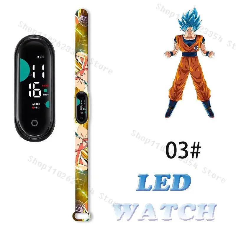 Dragon Ball Z Watch - Kids Sports LED Touchscreen Watch with Kakarotto Design