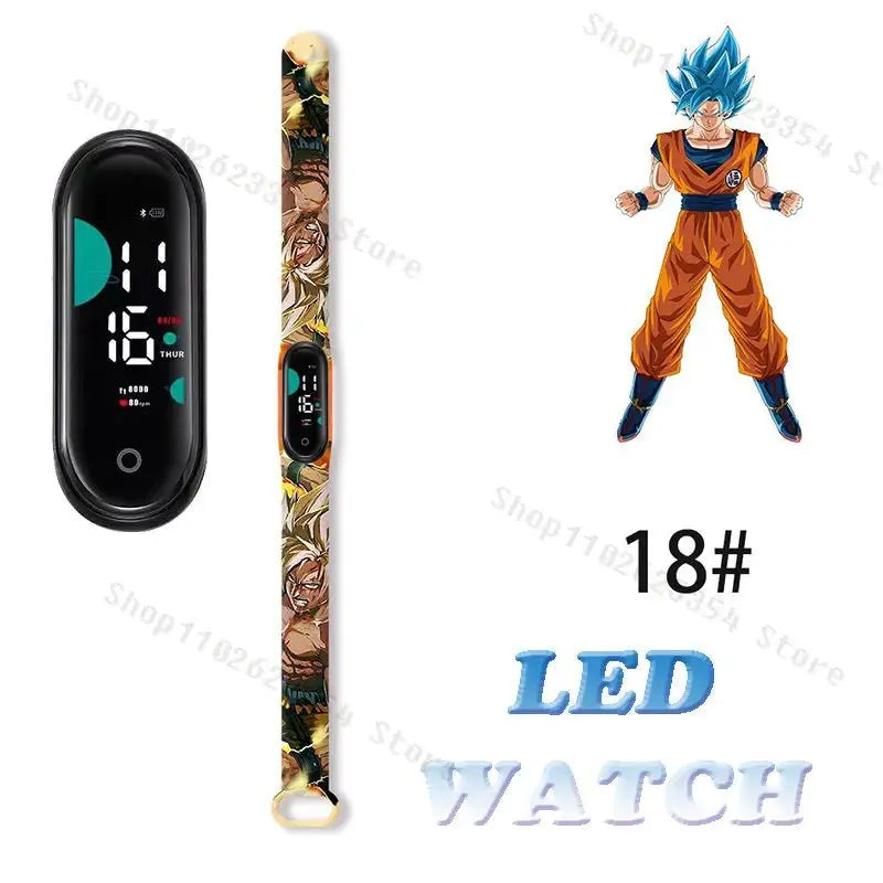 Dragon Ball Z Watch - Kids Sports LED Touchscreen Watch with Kakarotto Design