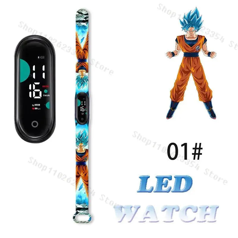 Dragon Ball Z Watch - Kids Sports LED Touchscreen Watch with Kakarotto Design