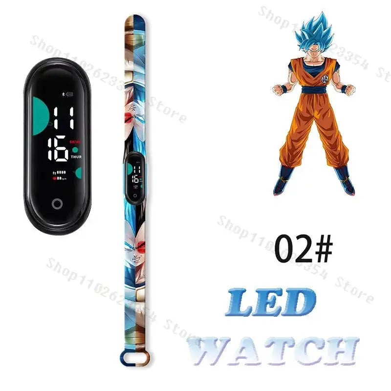 Dragon Ball Z Watch - Kids Sports LED Touchscreen Watch with Kakarotto Design